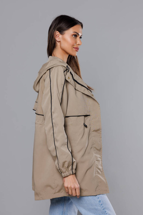 Parka subțire, de culoare bej