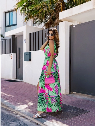 Rochie maxi de vară verde