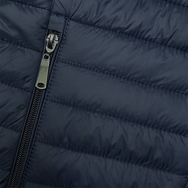 Vestă subțire de damă cu guler înalt, bleumarin 