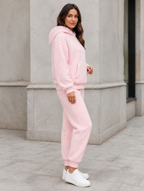 Set de trening cald pentru femei, de culoare roz