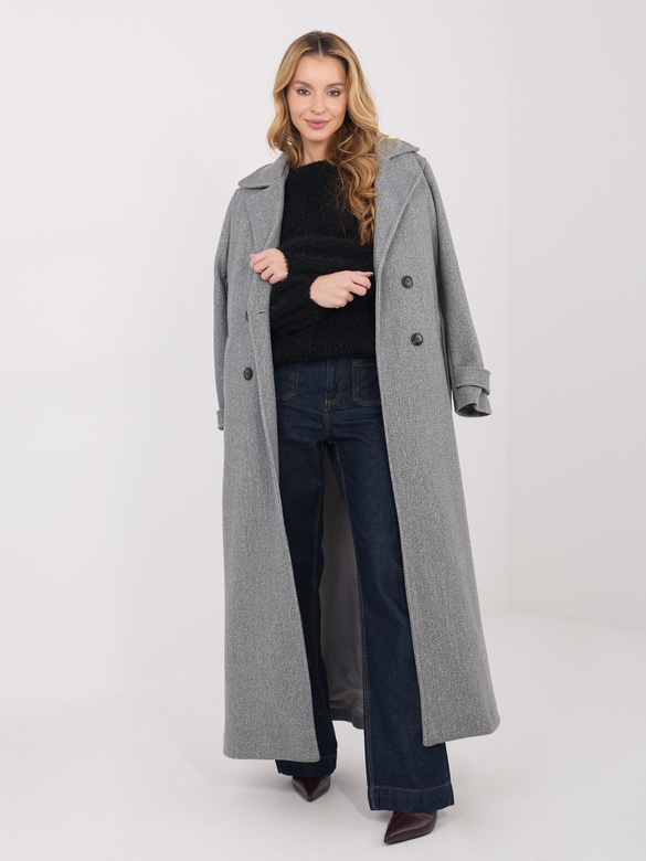 Pulover negru oversize cu un procent de lână