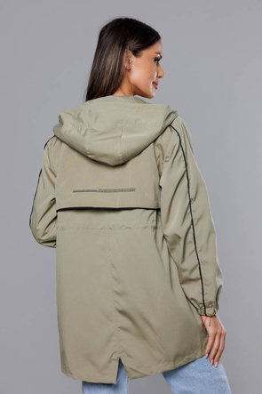 Parka subțire de culoare măslinie