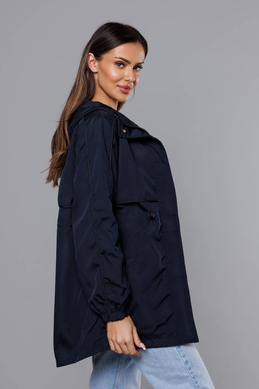 Parka subțire de culoare bleumarin