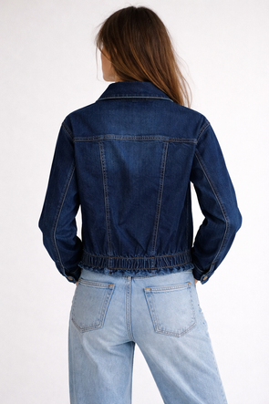 Jachetă scurtă din denim