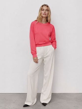 Hanorac subțire pentru femei, de culoare coral