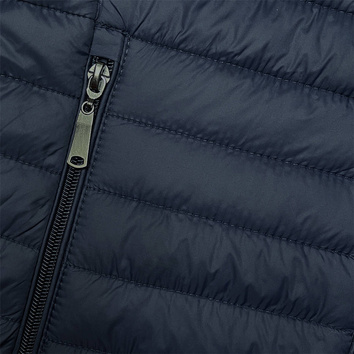 Vestă subțire de damă cu guler înalt, bleumarin 