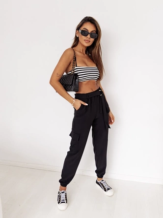 Pantaloni casual negri pentru femei