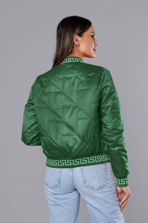 Jachetă de damă cu borduri, verde