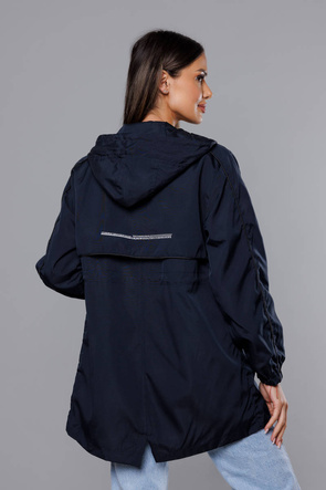 Parka subțire de culoare bleumarin