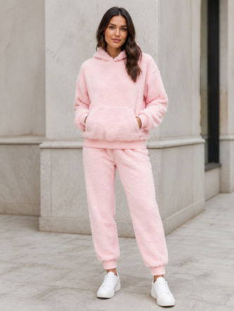 Set de trening cald pentru femei, de culoare roz