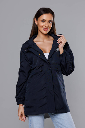Parka subțire de culoare bleumarin