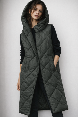 Vestă lungă oversize Army