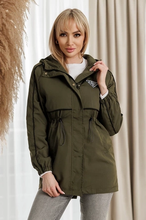Parka subțire de culoare kaki