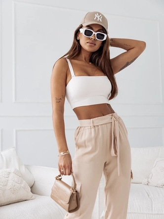 Pantaloni casual bej pentru femei