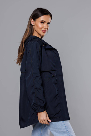 Parka subțire de culoare bleumarin