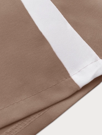 Pantaloni de damă de culoare caramel, cu croi larg