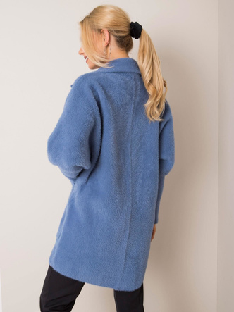 Palton albastru tip alpaca