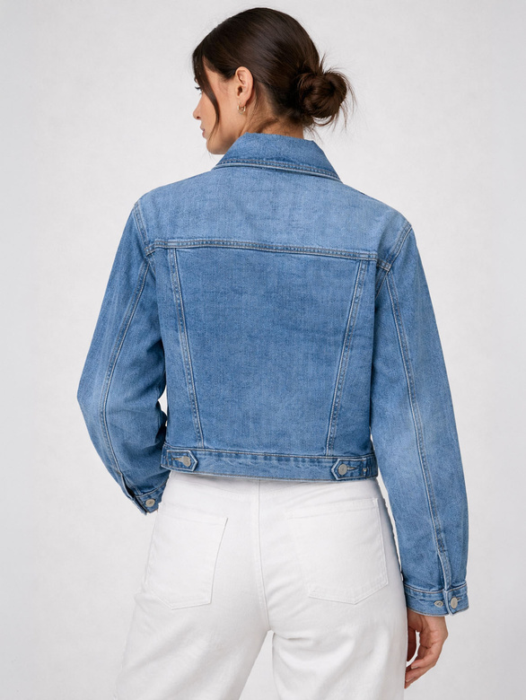Jachetă din denim cu guler