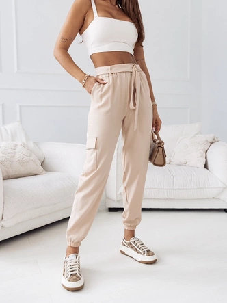 Pantaloni casual bej pentru femei