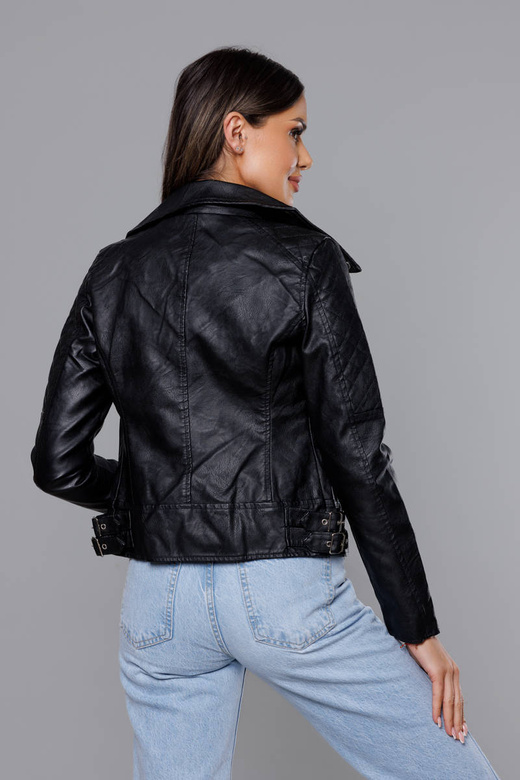 O jachetă Ramones neagră, elegantă, cu clapete