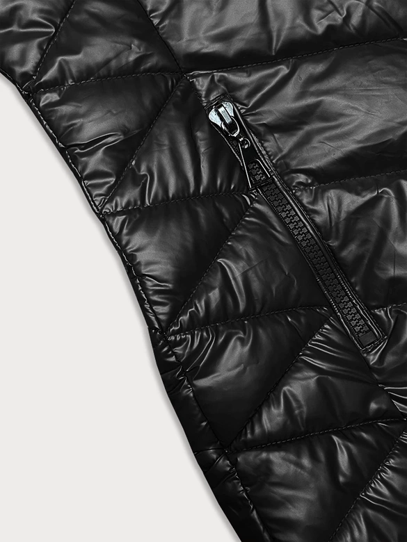 Pikowana zimowa kurtka damska J Style czarna (16M9100-392)