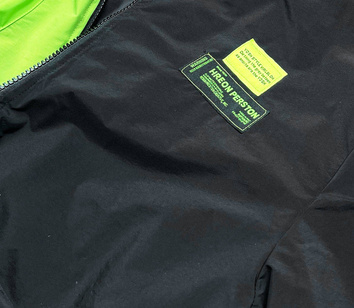 Jachetă de damă impermeabilă, negru/verde (ag3-010)