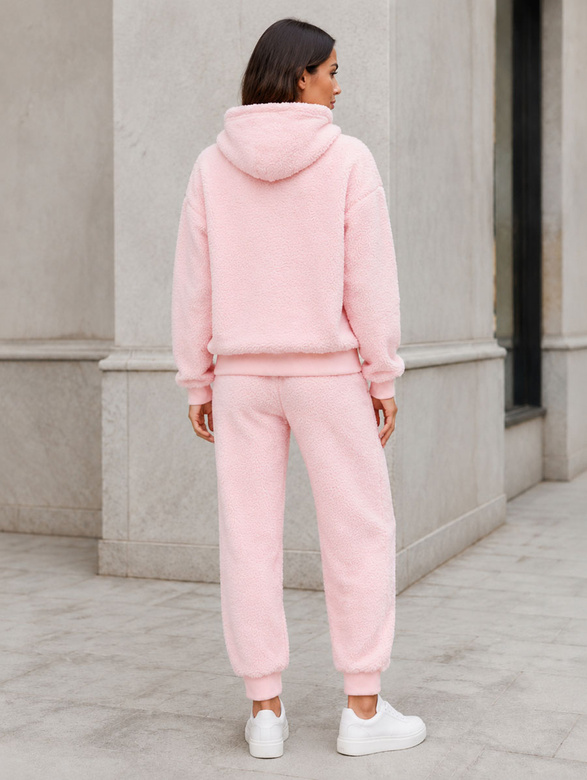 Set de trening cald pentru femei, de culoare roz