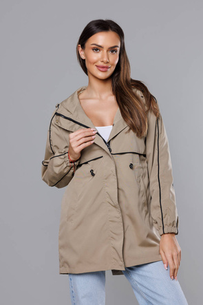 Parka subțire, de culoare bej