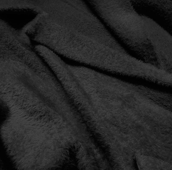 Palton negru tip alpaca