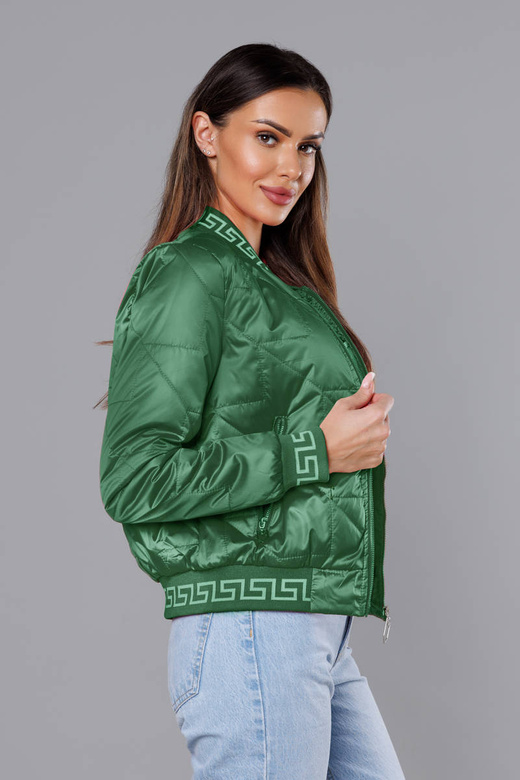 Jachetă de damă cu borduri, verde