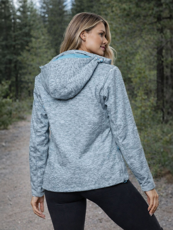 Jachetă sportivă de tip softshell, de culoare gri-albastră