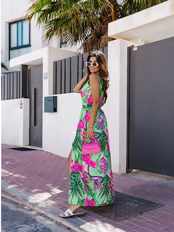Rochie maxi de vară verde